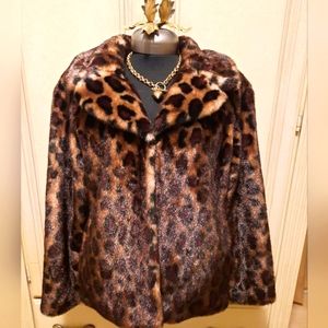 Leopard Faux Fur Jacket